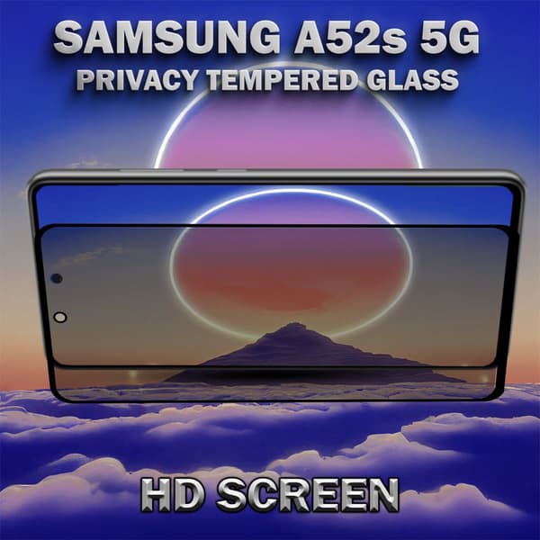 1-Pack Privacy Skärmskydd For Samsung A52S (5G) - Härdat Glas 9H - Super Kvalitet 3D