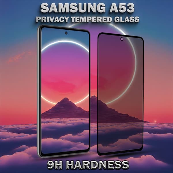 1-Pack Privacy Skärmskydd For Samsung A53 - Härdat Glas 9H - Super Kvalitet 3D