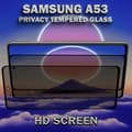 Miniatyrbild 5 av 6: 2-Pack Privacy Skärmskydd For Samsung A53 - Härdat Glas 9H - Super Kvalitet 3D