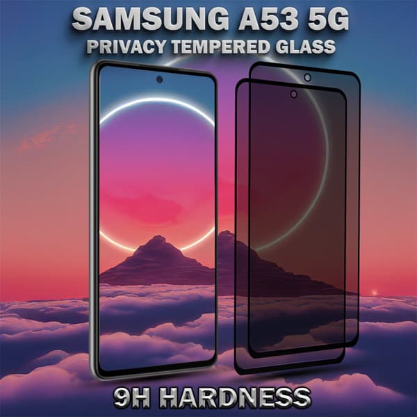 2-Pack Privacy Skärmskydd For Samsung A53 (5G) - Härdat Glas 9H - Super Kvalitet 3D