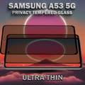 Miniatyrbild 4 av 6: 2-Pack Privacy Skärmskydd For Samsung A53 (5G) - Härdat Glas 9H - Super Kvalitet 3D