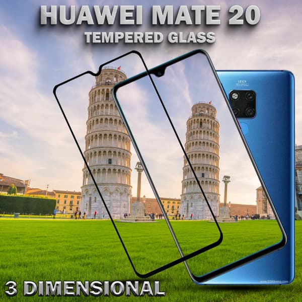 Huawei Mate 20 - Härdat Glas 9H – Super kvalitet 3D Skärmskydd