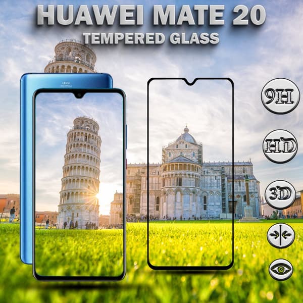 Huawei Mate 20 - Härdat Glas 9H – Super kvalitet 3D Skärmskydd