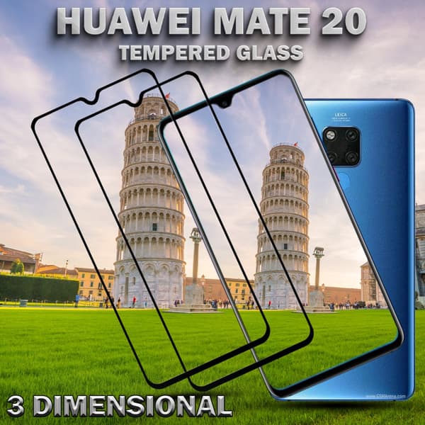2-Pack Huawei Mate 20 - Härdat Glas 9H – Super kvalitet 3D Skärmskydd