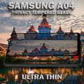 Miniatyrbild 4 av 6: 1-Pack Privacy Skärmskydd For Samsung A04 - Härdat Glas 9H - Super Kvalitet 3D