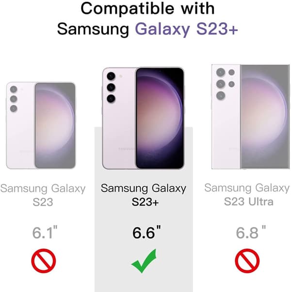 3X Herdet glassdeksel Samsung S23+ / S23 Plus Full Fit