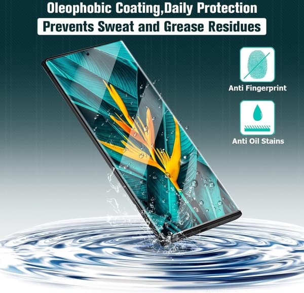 3X Herdet glassdeksel Samsung S23 Ultra Full Fit, fingeravtrykk
