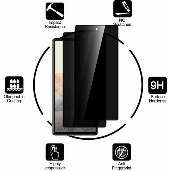 2-PACK Google Pixel 7a Privacy Härdat glas 0.26mm 2.5D 9H