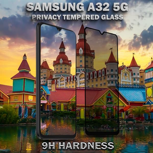1-Pack Privacy Skärmskydd For Samsung A32 5G - Härdat Glas 9H - Super Kvalitet 3D