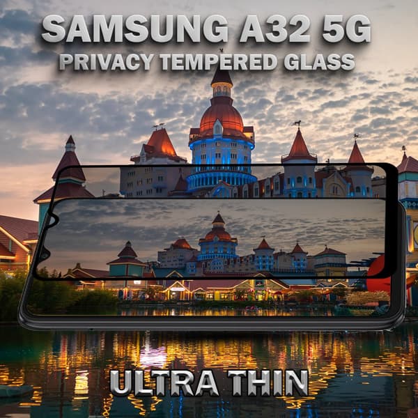 1-Pack Privacy Skärmskydd For Samsung A32 5G - Härdat Glas 9H - Super Kvalitet 3D