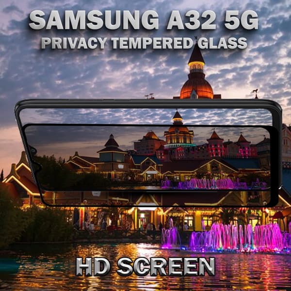 1-Pack Privacy Skärmskydd For Samsung A32 5G - Härdat Glas 9H - Super Kvalitet 3D