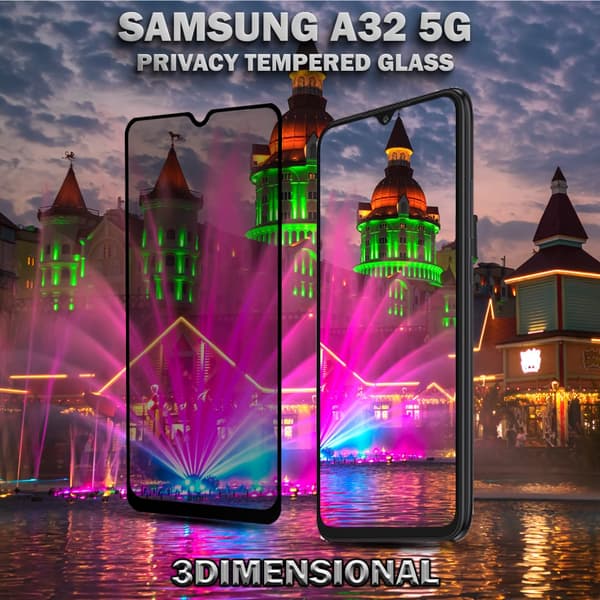 1-Pack Privacy Skärmskydd For Samsung A32 5G - Härdat Glas 9H - Super Kvalitet 3D