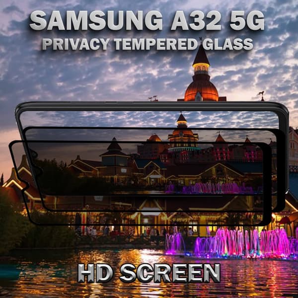 2-Pack Privacy Skärmskydd For Samsung A32 5G - Härdat Glas 9H - Super Kvalitet 3D