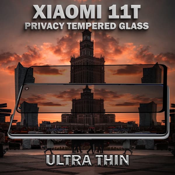 1-Pack Privacy Skärmskydd For Xiaomi 11T - Härdat Glas 9H - Super Kvalitet 3D