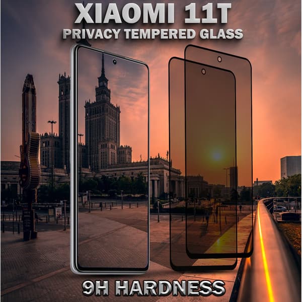 2-Pack Privacy Skärmskydd For Xiaomi 11T - Härdat Glas 9H - Super Kvalitet 3D