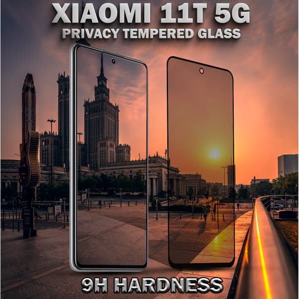 1-Pack Privacy Skärmskydd For Xiaomi 11T (5G) - Härdat Glas 9H - Super Kvalitet 3D
