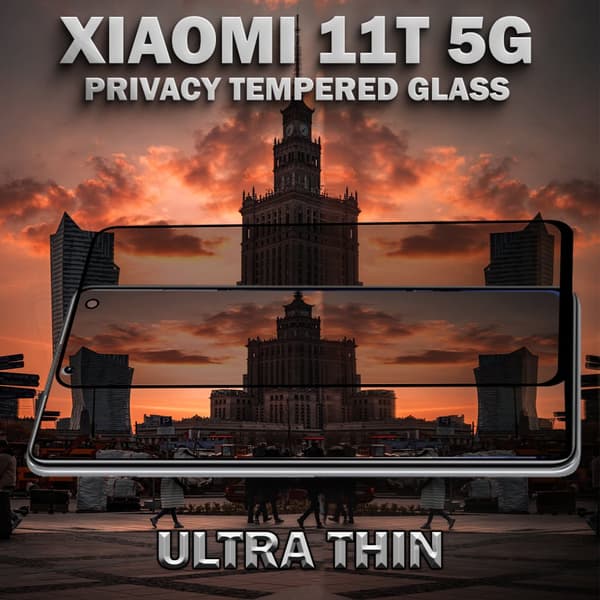 1-Pack Privacy Skärmskydd For Xiaomi 11T (5G) - Härdat Glas 9H - Super Kvalitet 3D