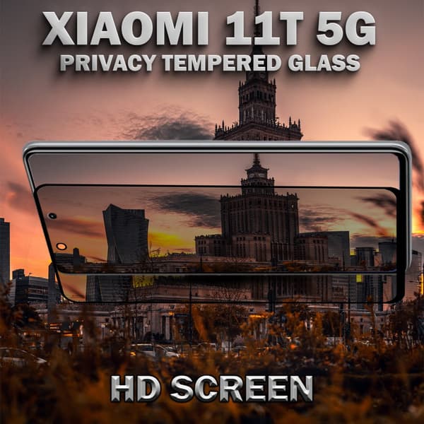 1-Pack Privacy Skärmskydd For Xiaomi 11T (5G) - Härdat Glas 9H - Super Kvalitet 3D
