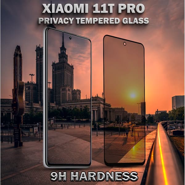 1-Pack Privacy Skärmskydd For Xiaomi 11T Pro - Härdat Glas 9H - Super Kvalitet 3D