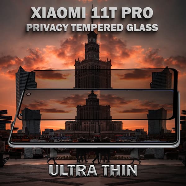 1-Pack Privacy Skärmskydd For Xiaomi 11T Pro - Härdat Glas 9H - Super Kvalitet 3D