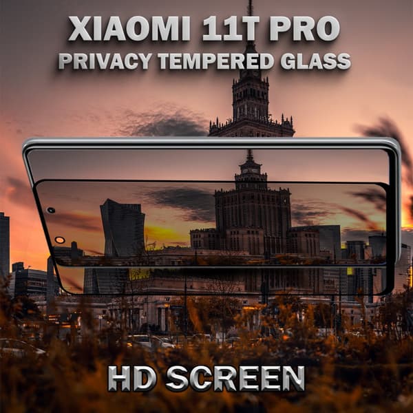 1-Pack Privacy Skärmskydd For Xiaomi 11T Pro - Härdat Glas 9H - Super Kvalitet 3D