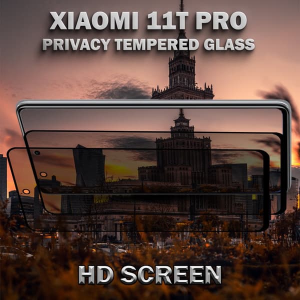 2-Pack Privacy Skärmskydd For Xiaomi 11T Pro - Härdat Glas 9H - Super Kvalitet 3D