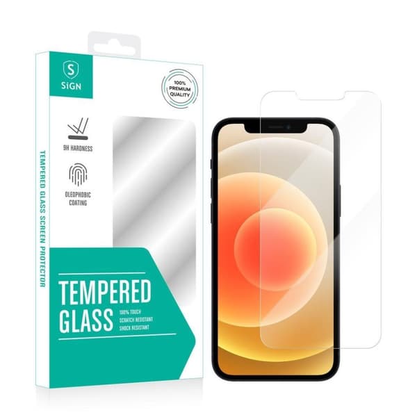 SiGN Heltäckande Skärmskydd i Härdat Glas för iPhone 12 Mini