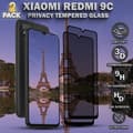 Miniatyrbild 1 av 6: 2-Pack Privacy Skärmskydd For Xiaomi  Redmi 9C - Härdat Glas 9H - Super Kvalitet 3D