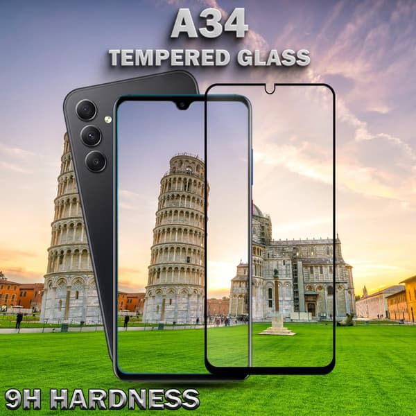 Samsung Galaxy A34 - 9H Härdat Glass - 3D Super Kvalitet