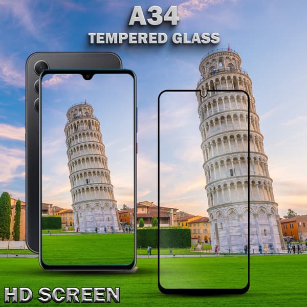 Samsung Galaxy A34 - 9H Härdat Glass - 3D Super Kvalitet