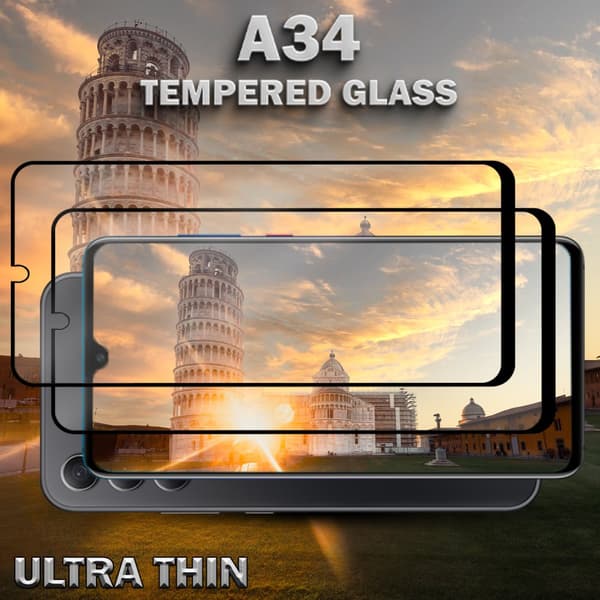 2-Pack Samsung Galaxy A34 - 9H Härdat Glass - 3D Super Kvalitet