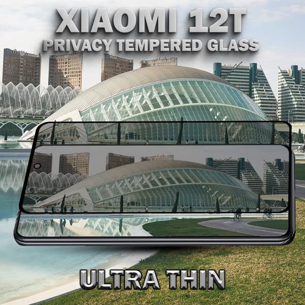 1-Pack Privacy Skärmskydd For Xiaomi 12T - Härdat Glas 9H - Super Kvalitet 3D