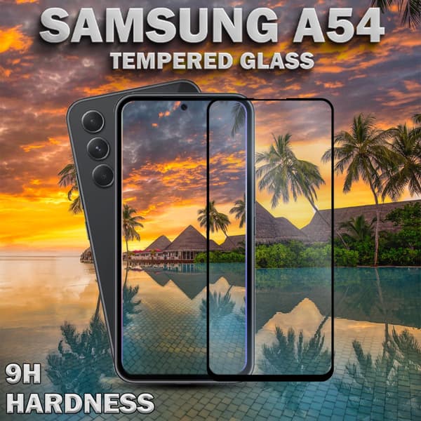 Samsung Galaxy A54 - Härdat Glas 9H - Super Kvalitet 3D Skärmskydd