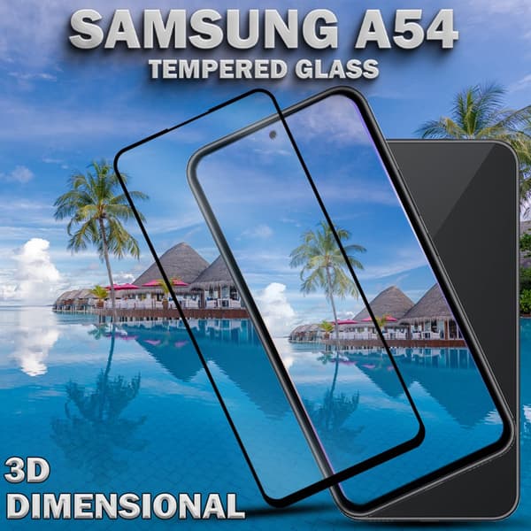 Samsung Galaxy A54 - Härdat Glas 9H - Super Kvalitet 3D Skärmskydd