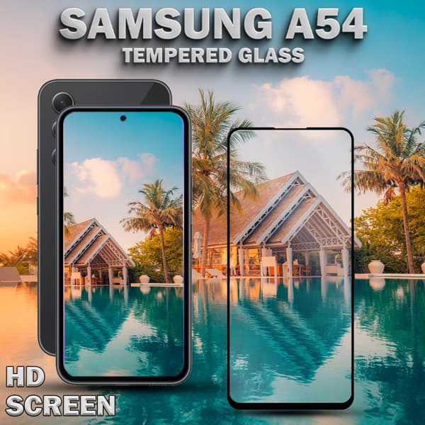 Samsung Galaxy A54 - Härdat Glas 9H - Super Kvalitet 3D Skärmskydd