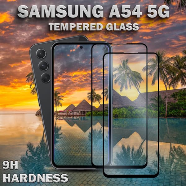 2-Pack Samsung Galaxy A54 (5G) - Härdat Glas 9H - Super Kvalitet 3D Skärmskydd