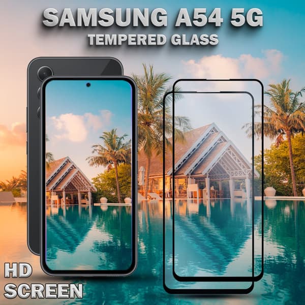 2-Pack Samsung Galaxy A54 (5G) - Härdat Glas 9H - Super Kvalitet 3D Skärmskydd