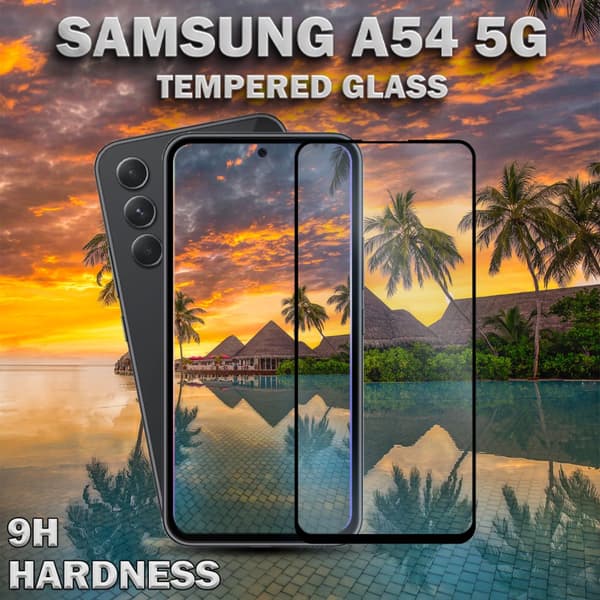 Samsung Galaxy A54 (5G) - Härdat Glas 9H - Super Kvalitet 3D Skärmskydd