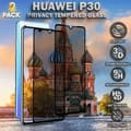 Miniatyrbild 1 av 6: 2-Pack Privacy Skärmskydd For Huawei P30 - Härdat Glas 9H - Super Kvalitet 3D