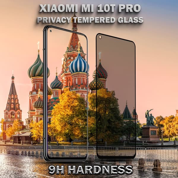 1-Pack Privacy Skärmskydd For Xiaomi Mi 10T Pro - Härdat Glas 9H - Super Kvalitet 3D