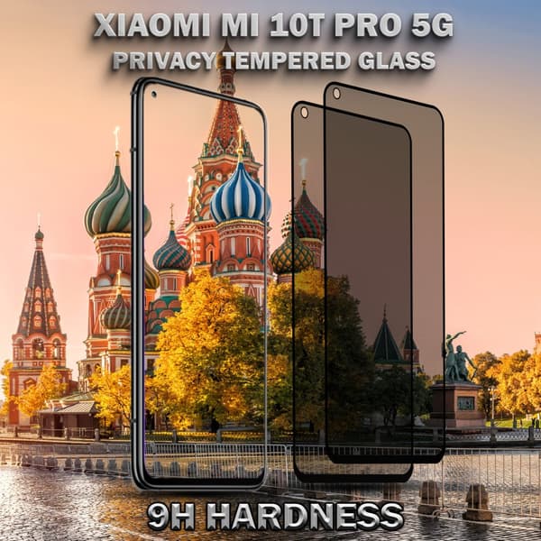 2-Pack Privacy Skärmskydd For Xiaomi Mi 10T Pro (5G) - Härdat Glas 9H - Super Kvalitet 3D