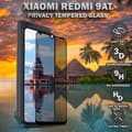 Miniatyrbild 1 av 6: 1-Pack Privacy Skärmskydd For Xiaomi Redmi 9AT - Härdat Glas 9H - Super Kvalitet 3D