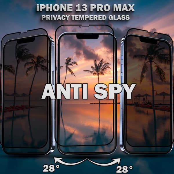2-Pack Privacy Skärmskydd For iPhone 13 Pro Max - Härdat Glas 9H - Super Kvalitet 3D