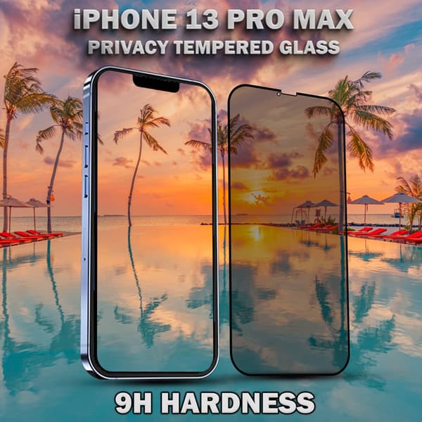 1-Pack Privacy Skärmskydd For iPhone 13 Pro Max - Härdat Glas 9H - Super Kvalitet 3D