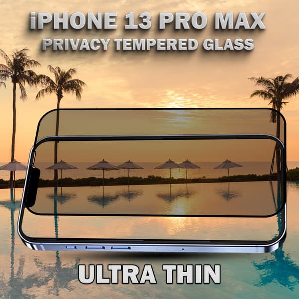 1-Pack Privacy Skärmskydd For iPhone 13 Pro Max - Härdat Glas 9H - Super Kvalitet 3D