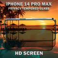 Miniatyrbild 5 av 6: 2-Pack Privacy Skärmskydd For iPhone 14 Pro Max - Härdat Glas 9H - Super Kvalitet 3D