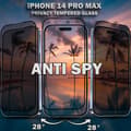 Miniatyrbild 2 av 6: 2-Pack Privacy Skärmskydd For iPhone 14 Pro Max - Härdat Glas 9H - Super Kvalitet 3D