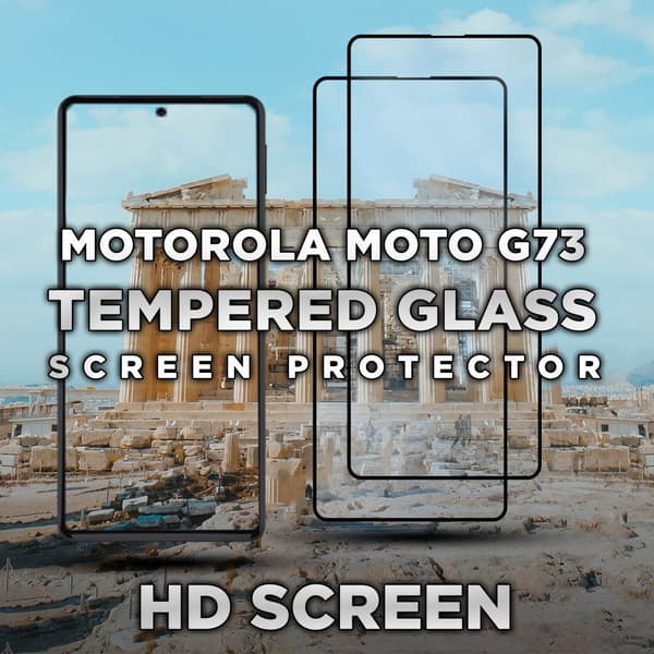 2-Pack Motorola Moto G73 - Härdat Glas 9H -Super kvalitet 3D Skärmskydd
