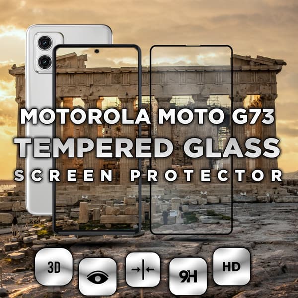 Motorola Moto G73 - Härdat Glas 9H -Super kvalitet 3D Skärmskydd