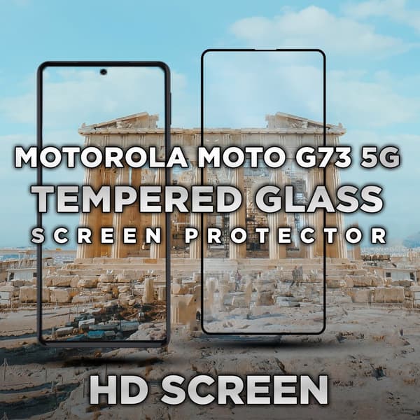 Motorola Moto G73 (5G) - Härdat Glas 9H -Super kvalitet 3D Skärmskydd